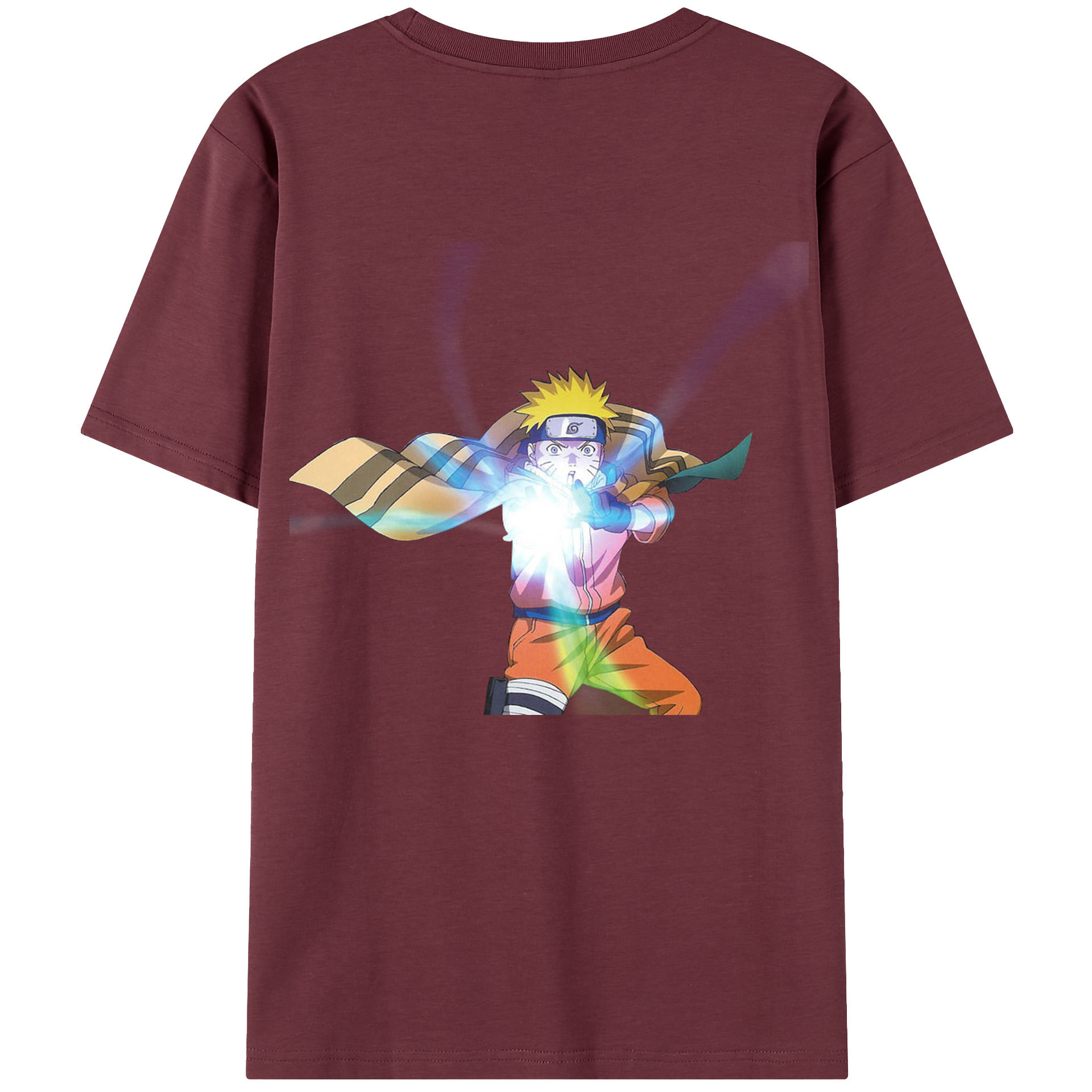 （画像用） NARUTO -ナルト- うずまき ナルト Uzumaki Naruto 綿100％半袖Tシャツ（背面プリント）